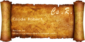 Csida Róbert névjegykártya
